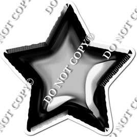 Black Foil Balloon Star