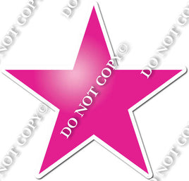 Flat - Hot Pink Star - Style 2