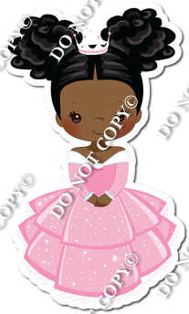 Dark Skin Tone Pink Dress Princess| Sign Swag USA