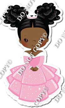 Dark Skin Tone Pink Dress Princess