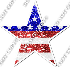 Sparkle American Flag Star