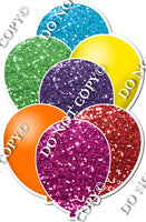 Red, Blue, Green .... Sparkle Balloon Bundle