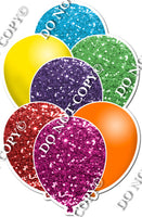 Red, Blue, Green .... Sparkle Balloon Bundle