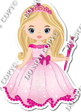 Light Skin Tone Blonde Pink Dress Princess