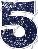 18" KG Individual Navy Blue Sparkle - Numbers, Symbols & Punctuation