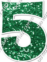 23.5" KG Individual Green Sparkle - Numbers, Symbols & Punctuation