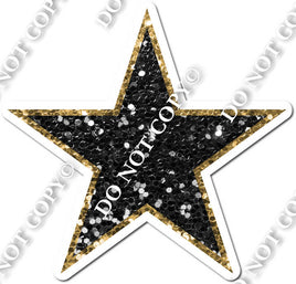 Two Tone Black & Gold Sparkle