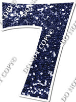 18" KG Individual Navy Blue Sparkle - Numbers, Symbols & Punctuation