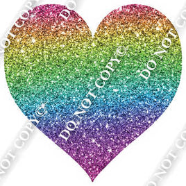 Rainbow Glitter Heart