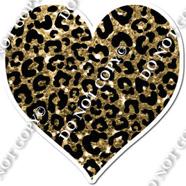 Gold Leopard Heart
