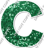 18" KG Individual Green Sparkle - Alphabet Pieces