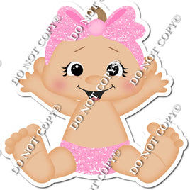 Light Skin Tone Girl Baby - Baby Pink w/ Variants