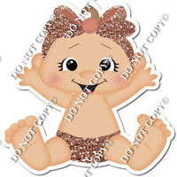 Light Skin Tone Girl Baby - Rose Gold w/ Variants