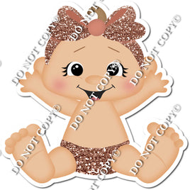 Light Skin Tone Girl Baby - Rose Gold