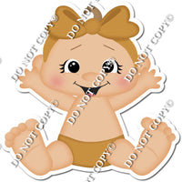 Light Skin Tone Girl Baby - Gold w/ Variants