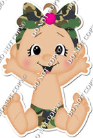 Light Skin Tone Girl Baby - Camo w/ Variants