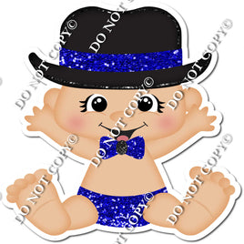 Light Skin Tone Boy with Top Hat - Blue - w/ Variants
