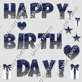 17 pc LG - Swift HBD - Navy Blue & Silver Ombre