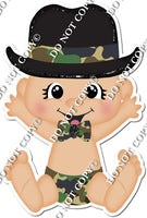 Light Skin Tone Boy with Top Hat - Camo - w/ Variants