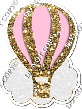 Cloud & Hot Air Balloon - Gold & Baby Pink w/ Variants