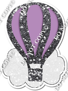 Cloud & Hot Air Balloon - Silver & Lavender w/ Variants