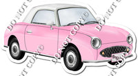 White Top Car - Baby Pink