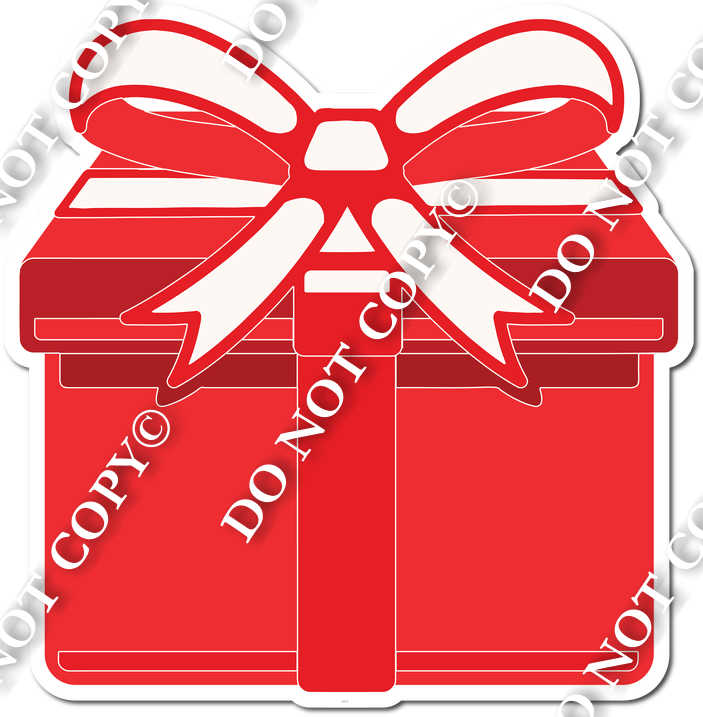 Flat Red Present Yard Sign| Sign Swag USA