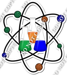 Science - Beakers & Molecule