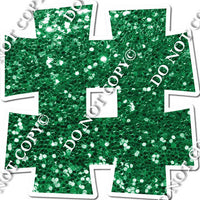 18" KG Individual Green Sparkle - Numbers, Symbols & Punctuation