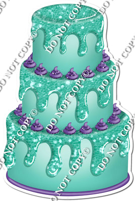 Mint Cake with Purple Dollops