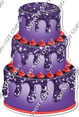 Purple Cake with Red Dollops