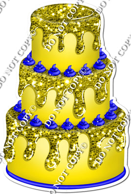 Yellow Cake with Blue Dollops