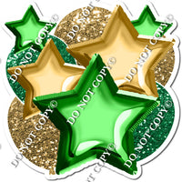 Green & Gold Balloon & Star Bundle