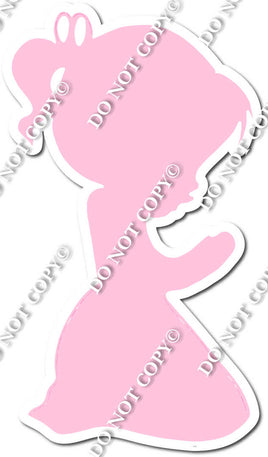 Pink Communion Girl Silhouette