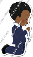 Dark Skin Tone Communion Boy Kneeling w/ Variants