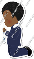 Dark Skin Tone Communion Boy Kneeling w/ Variants