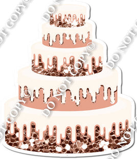 Rose Gold Sparkle Cake
