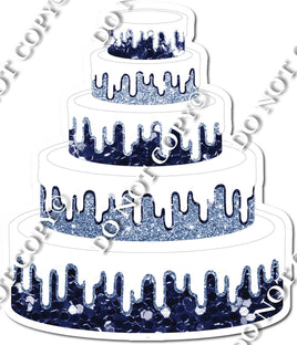 Navy Blue Sparkle Cake