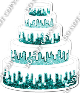 Teal Sparkle Cake