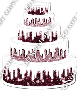 Burgundy Sparkle Cake
