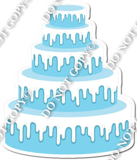 Flat Baby Blue Cake
