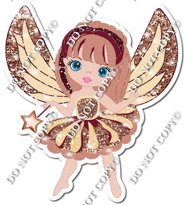 Light Skin Tone Fairy - Champagne & Rose Gold