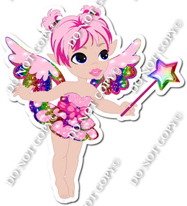 Light Skin Tone Fairy - Rainbow - On Tip Toes