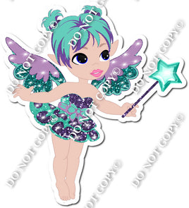 Light Skin Tone Fairy - Lavender & Mint - On Tip Toes