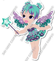 Light Skin Tone Fairy - Lavender & Mint - On Tip Toes w/ Variants