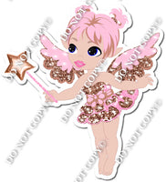 Light Skin Tone Fairy - Rose Gold & Baby Pink - On Tip Toes w/ Variants