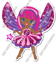 Dark Skin Tone Fairy - Hot Pink & Purple w/ Variants