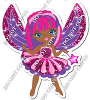 Dark Skin Tone Fairy - Hot Pink & Purple w/ Variants