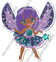 Dark Skin Tone Fairy - Teal & Purple w/ Variants