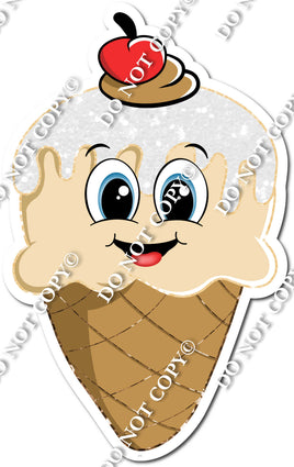 Food Characters - Ice Cream Cone w/ Cherry